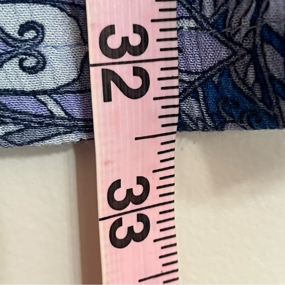 Women’s‎ Caffe Marrakesh Lightweight Short Sleeve Top Size 3XL Blue Floral Print - Picture 6 of 7